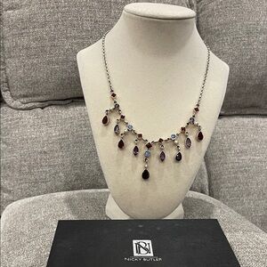 Nicky Butler Garnet and Amethyst Necklace